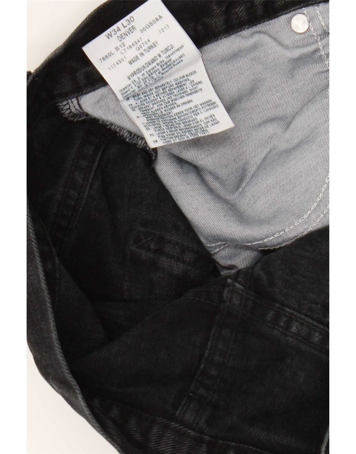 Lee Herren Denver Bootcut Jeans W34 L30 Schwarze Baumwolle