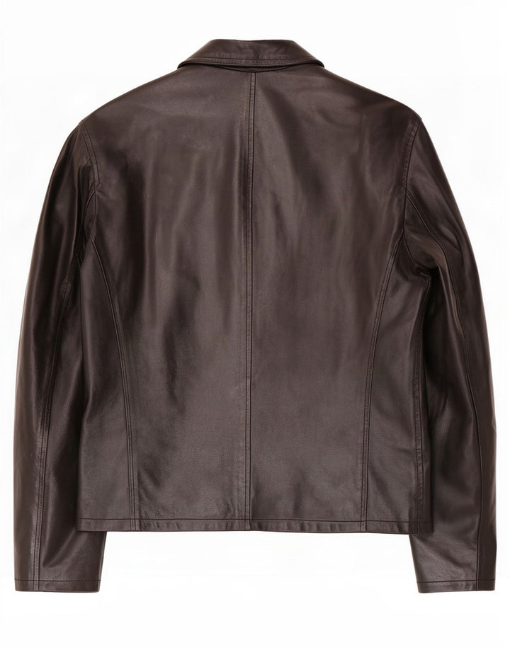 Sasch Herren Lederjacke IT 50 Large Schwarz Polyester
