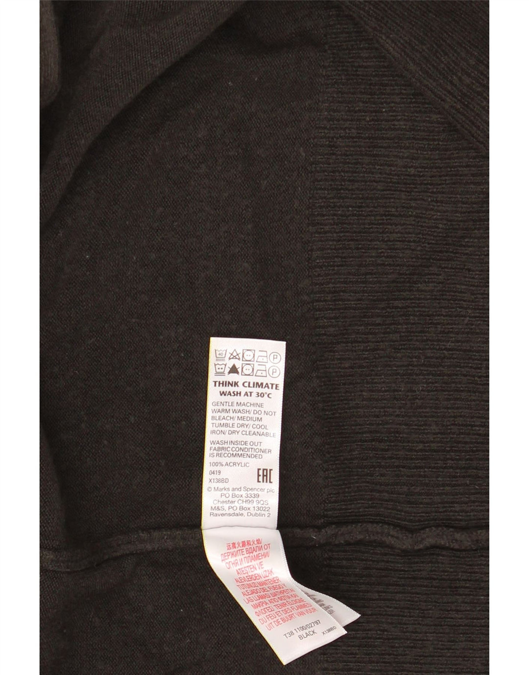 Marks & Spencer Offener Damen-Cardigan-Pullover UK 16 Large Schwarz Acryl