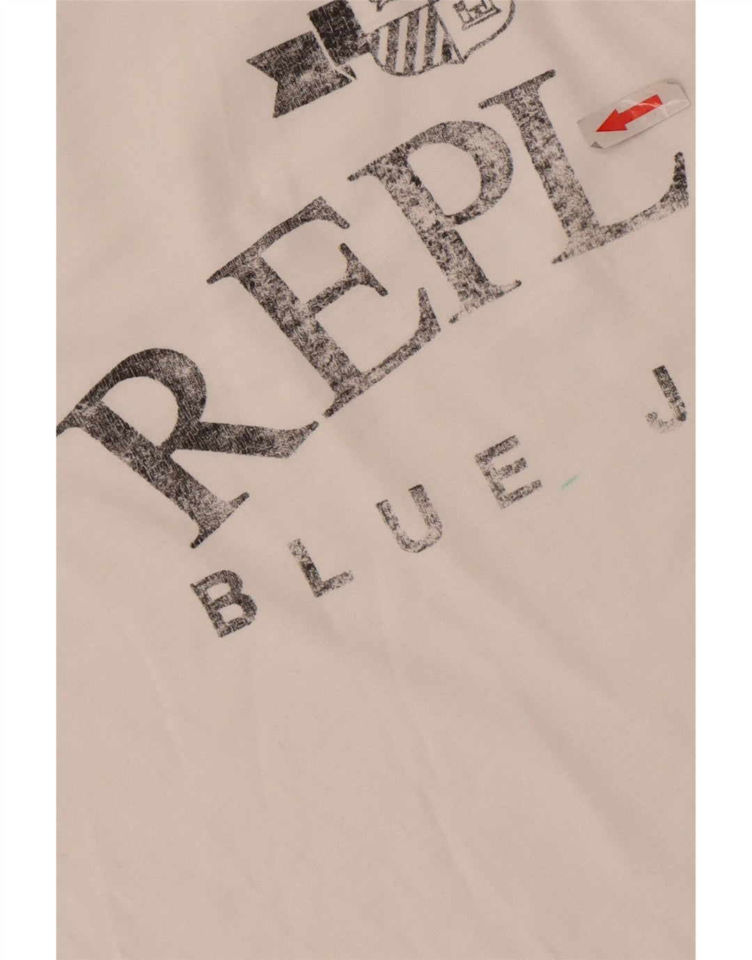 Replay Herren-T-Shirt mit Grafik, Größe L, Weiß