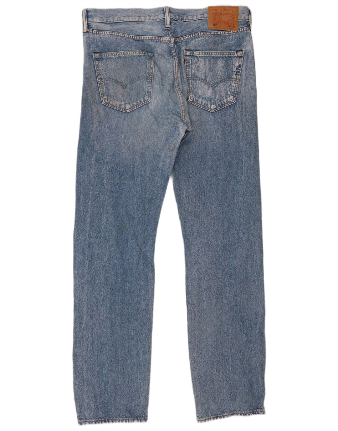Levi's Herren 501 Straight Jeans W34 L32 Blaue Baumwolle