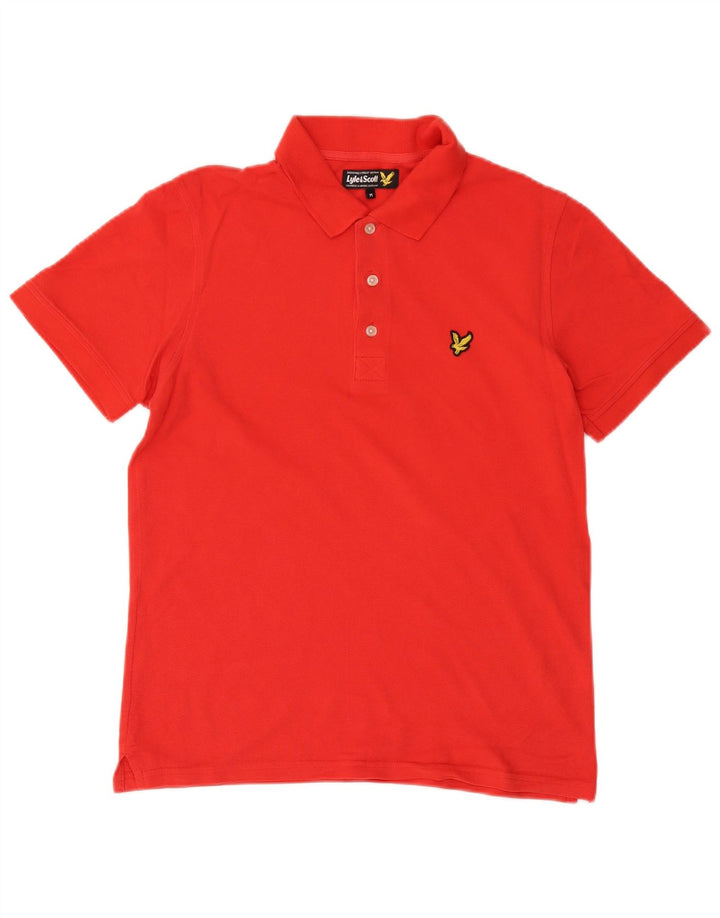 Lyle & Scott Herren-Poloshirt aus mittelroter Baumwolle