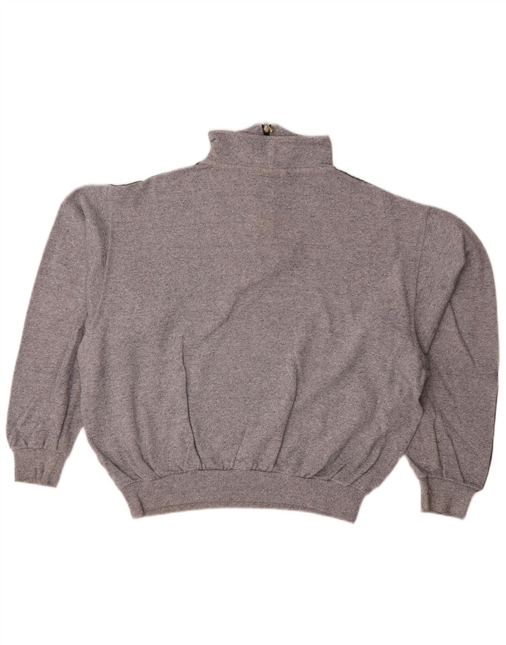 Asics Damen Grafik-Sweatshirt-Pullover UK 16 Large Grau Farbblock