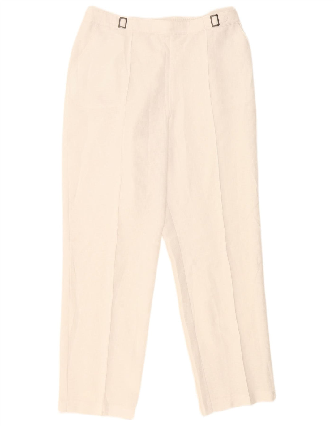 Marks & Spencer Damen Freizeithose UK 14 Large W32 L29 Weiß kariert