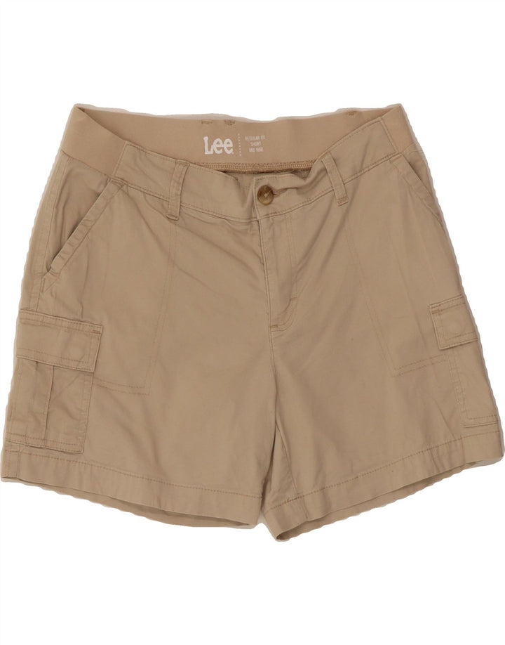 LEE Womens Mid Rise Regular Fit Cargo Shorts US 10 Large W32 Beige Cotton Vintage Lee and Second-Hand Lee from Messina Hembry 