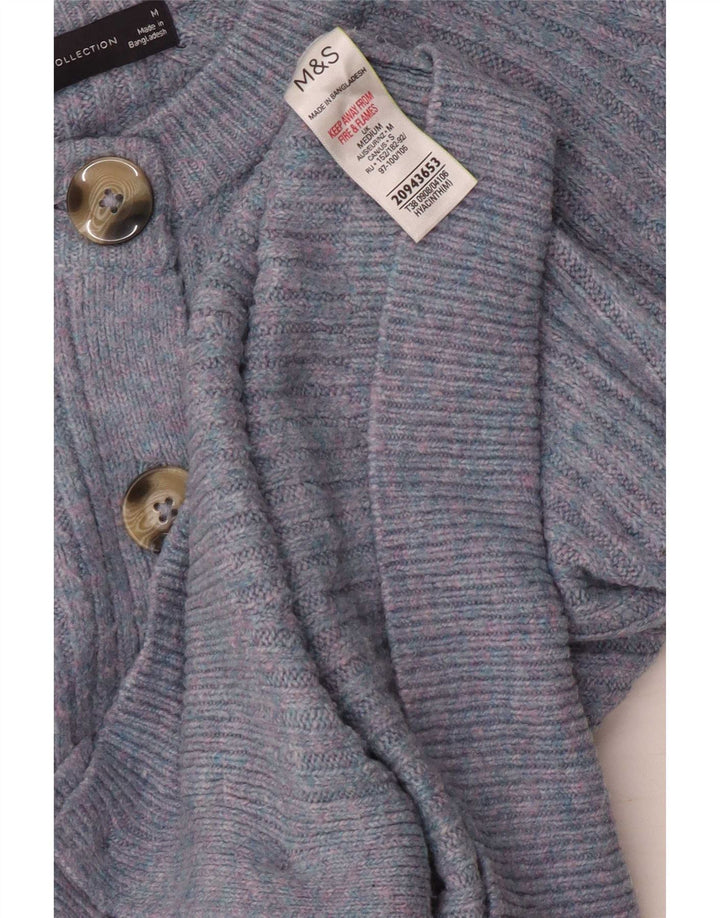 Marks & Spencer Damen Strickjacke Pullover UK 14 Mittelblaues Acryl