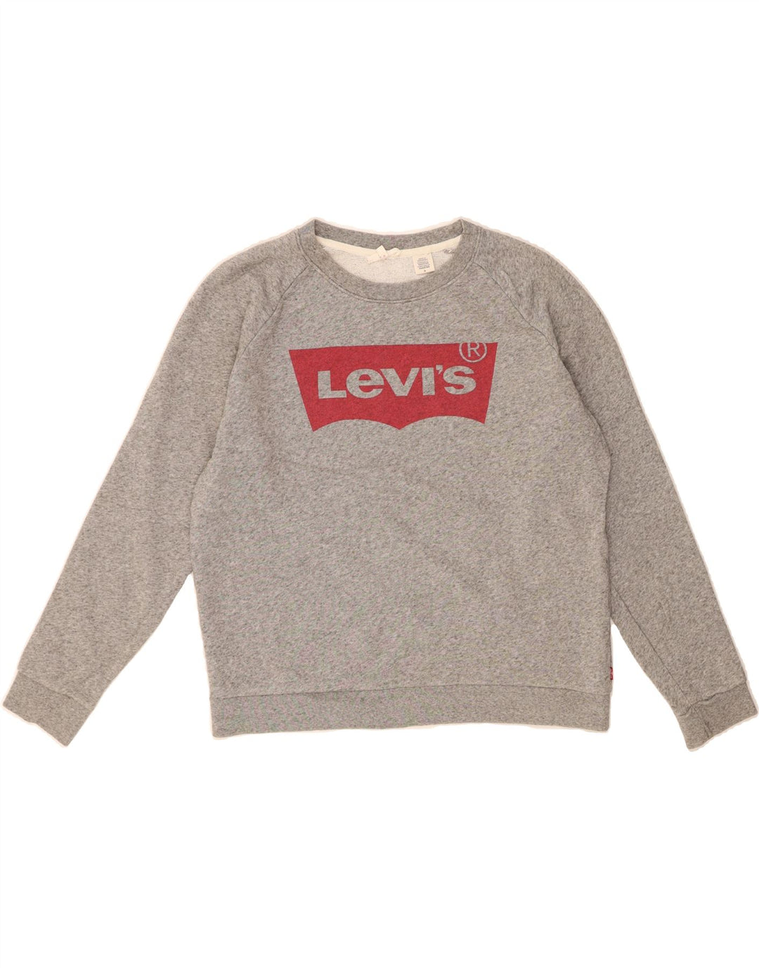LEVI'S Mens Graphic Sweatshirt Jumper Medium Grey Cotton Vintage Levi's and Second-Hand Levi's from Messina Hembry 