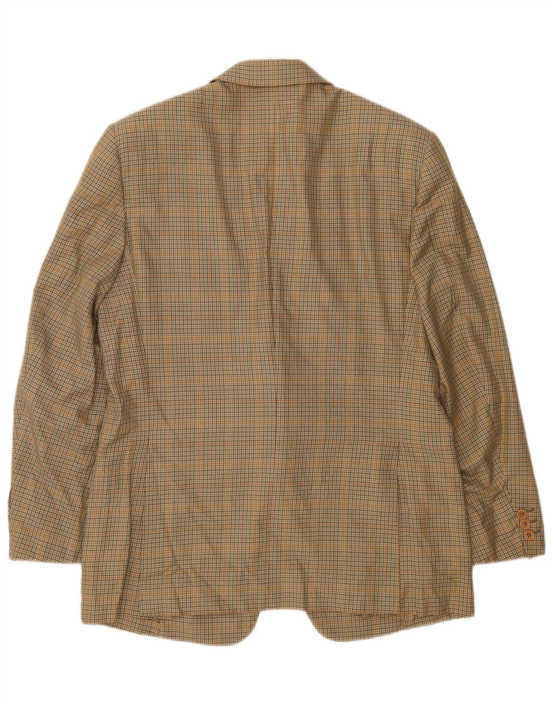 Burberrys Herren-Blazer mit 2 Knöpfen, IT 52, große beige karierte Baumwolle