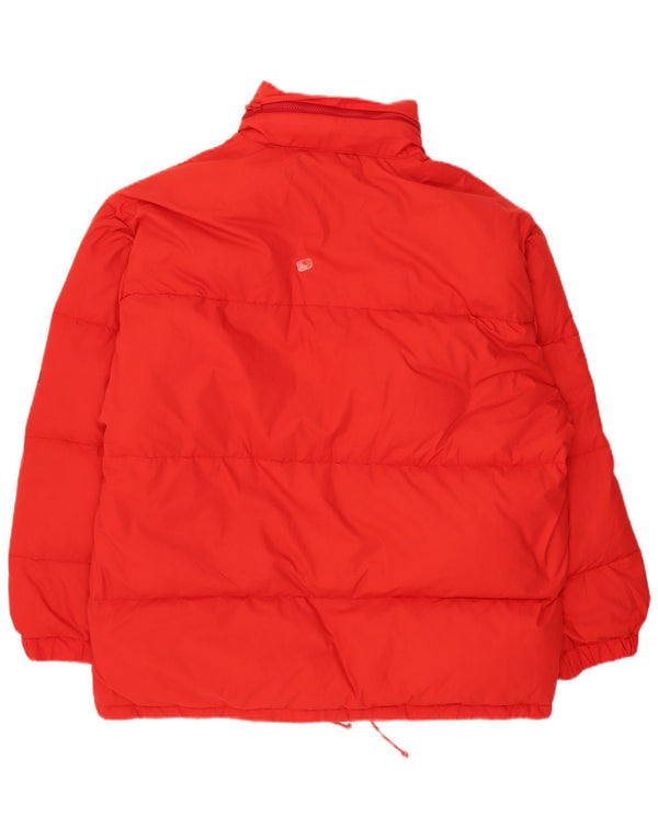 Brunik Herren-Jacke mit Kapuze, lockere Passform, gepolstert, UK 40, Größe L, Rot, Polyester