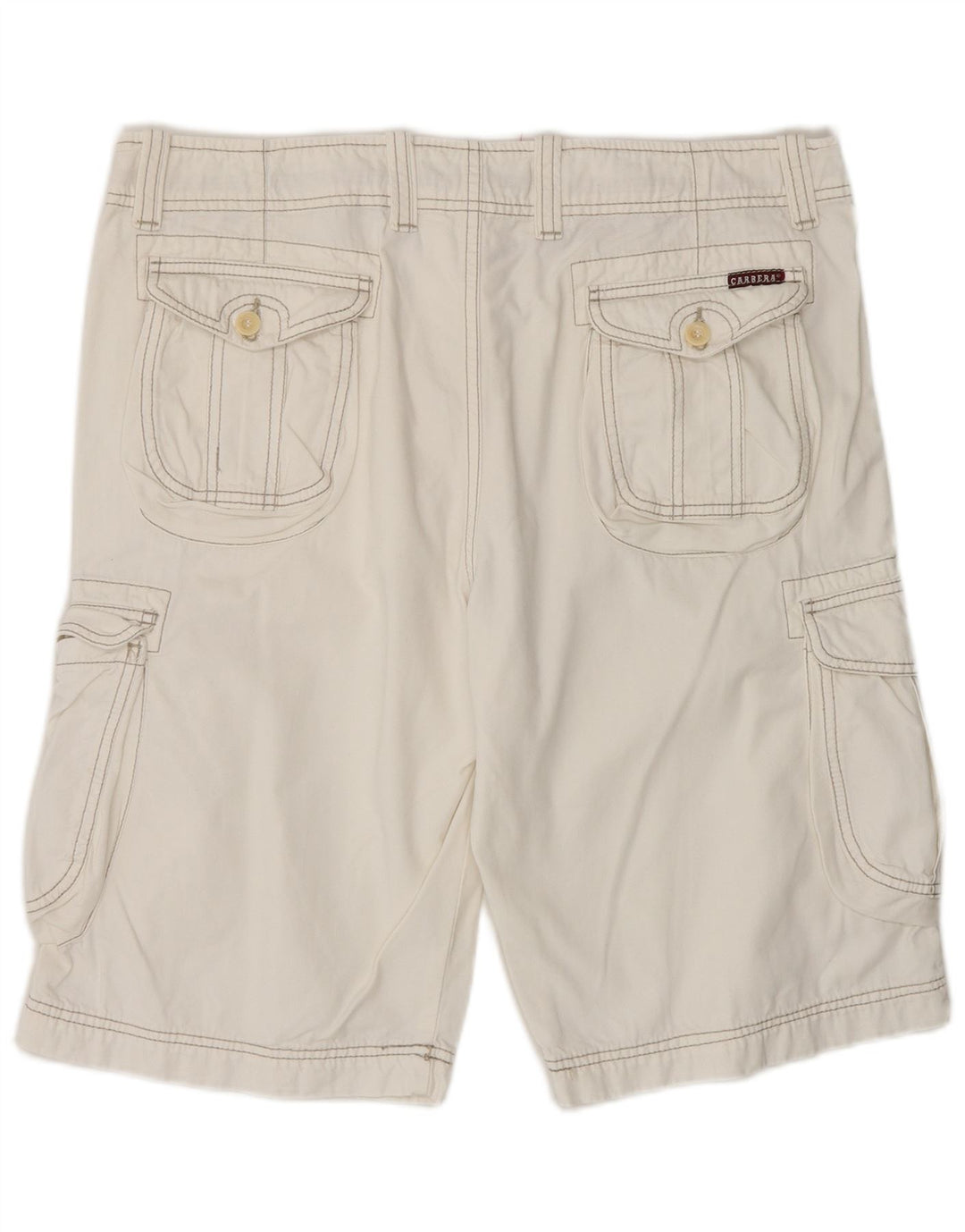 Carrera Damen Cargo Cargo Shorts IT 52 XL W34 Weiße Baumwolle