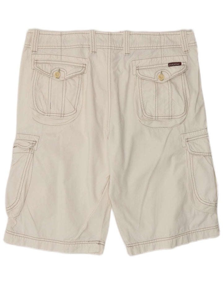 Carrera Damen Cargo Cargo Shorts IT 52 XL W34 Weiße Baumwolle