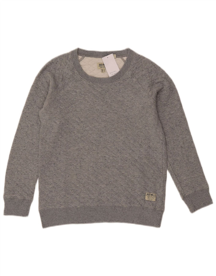 Jack Wills Damen-Sweatshirt in Übergröße, Größe S, Grau, Baumwolle