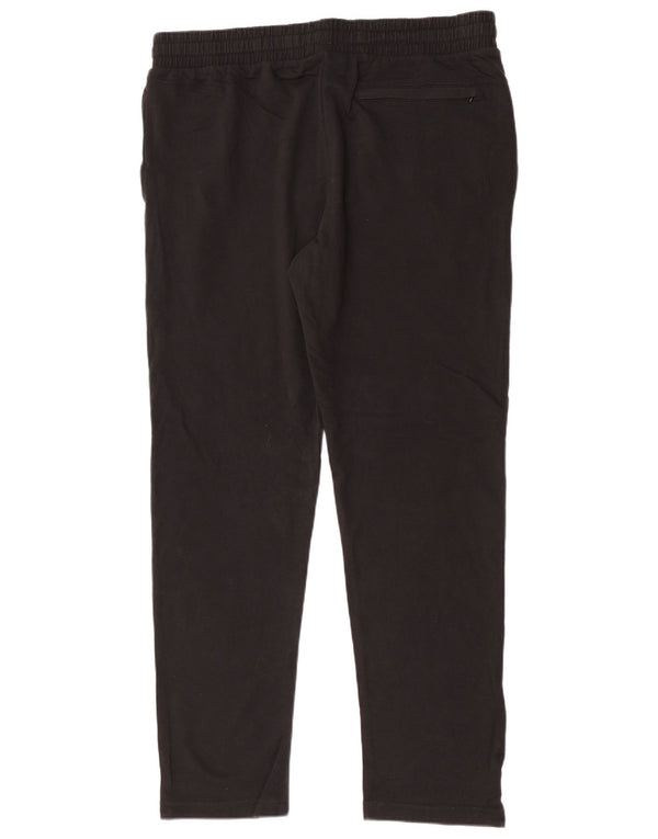 Marks & Spencer Mens Regular Fit Casual Trousers Large W36 L31 Black Cotton