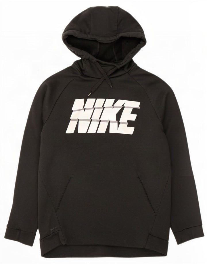 Nike Herren Dri Fit Graphic Kapuzenpullover Mittelschwarzes Polyester