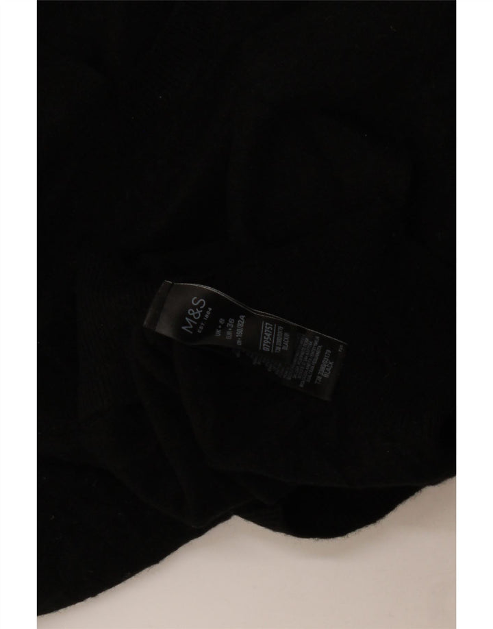 Marks & Spencer Damen Autograph Pullover mit Rundhalsausschnitt, Gr. 8, Schwarz