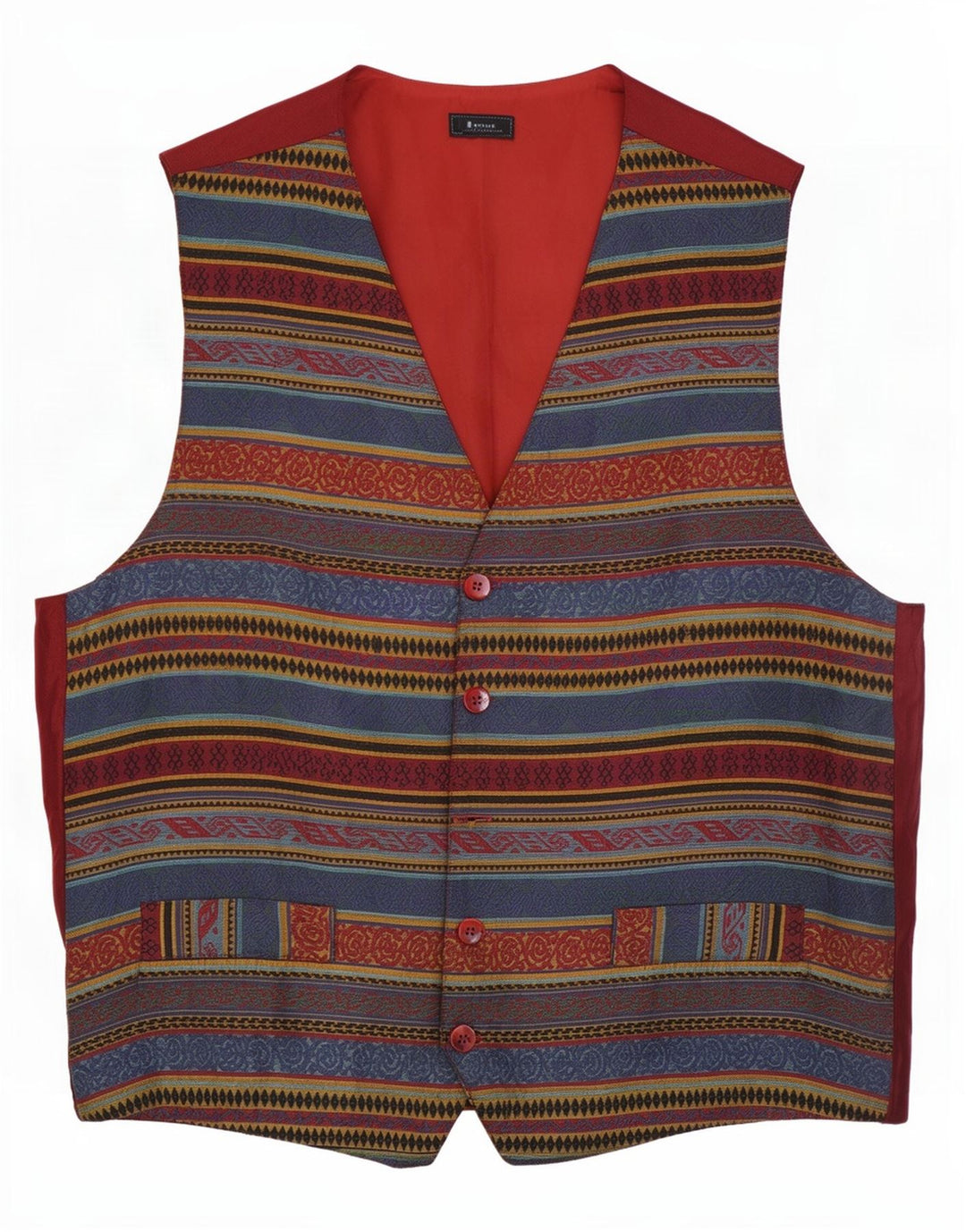 Vintage Herrenweste Medium Mehrfarbig Fair Isle