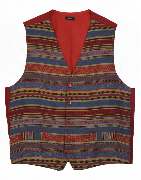 Vintage Herrenweste Medium Mehrfarbig Fair Isle