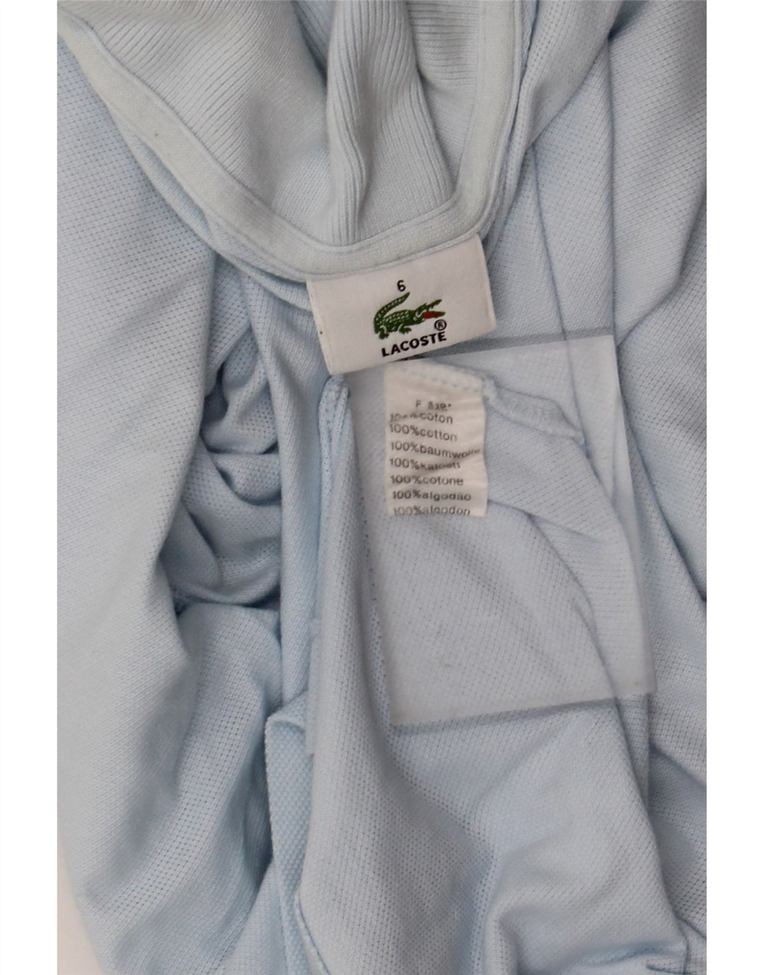 Lacoste Herren-Poloshirt, Größe 6 XL, blaue Baumwolle