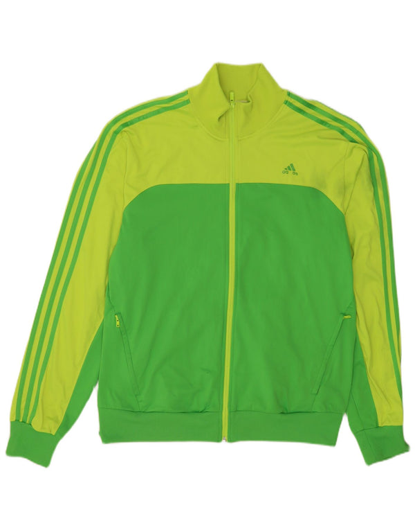 Adidas Mens Regular Fit Tracksuit Top Jacket XL Green Colourblock Sports