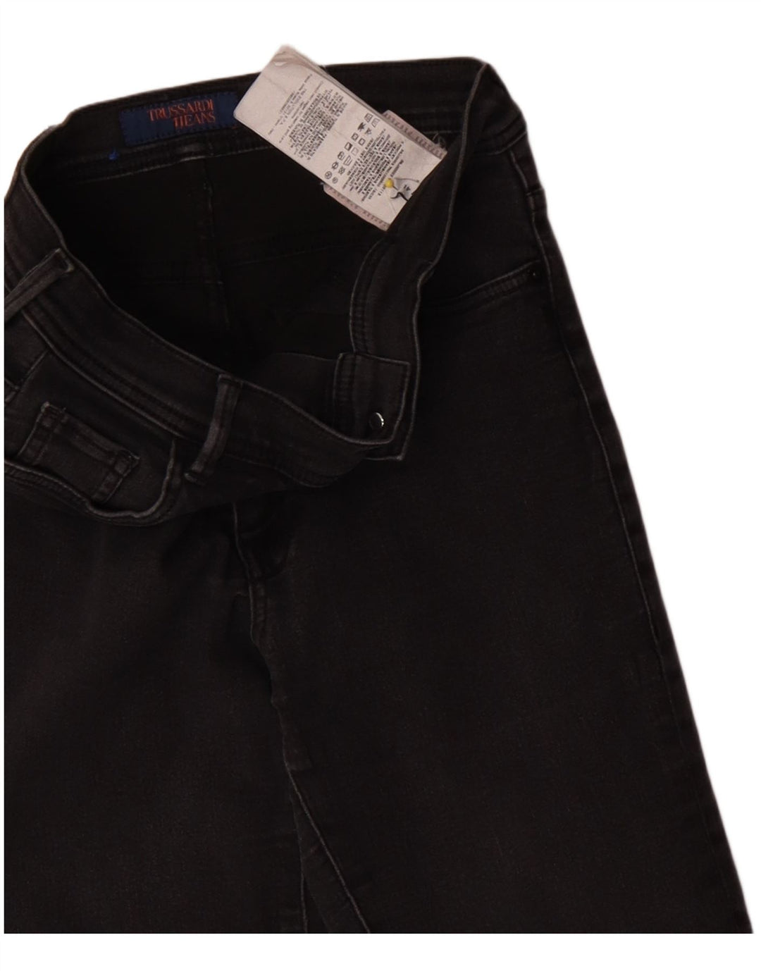 Trussardi Damen Slim Jeans W27 L27 Graue Baumwolle