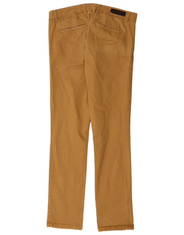 Gerade Chino-Hose für Herren von Zara, W32, L34, braune Baumwolle