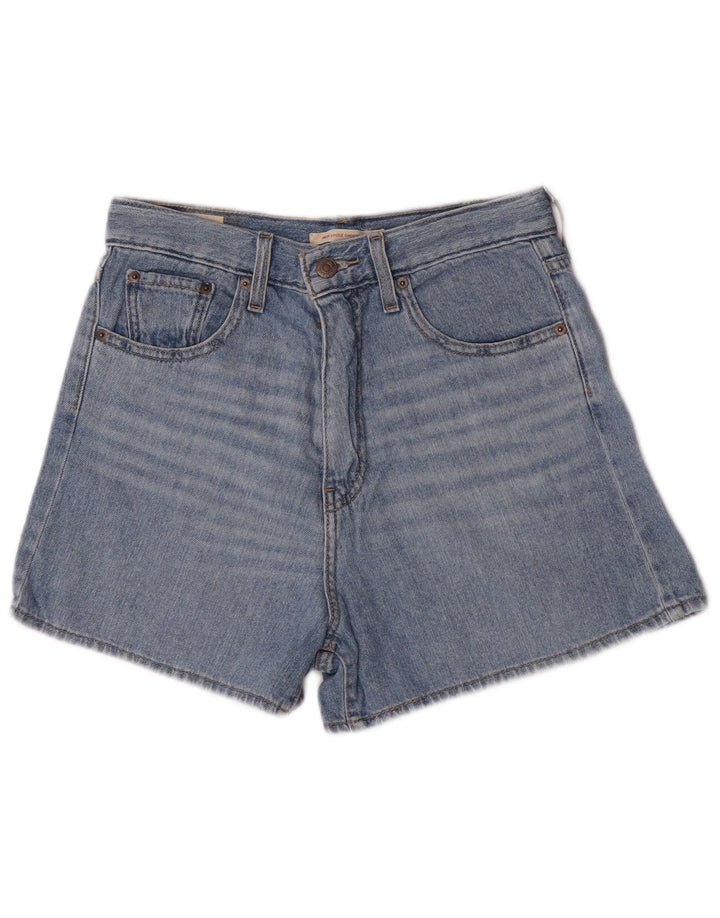 Levi's Damen-Jeansshorts mit hoher Taille, W27, klein, blaue Baumwolle