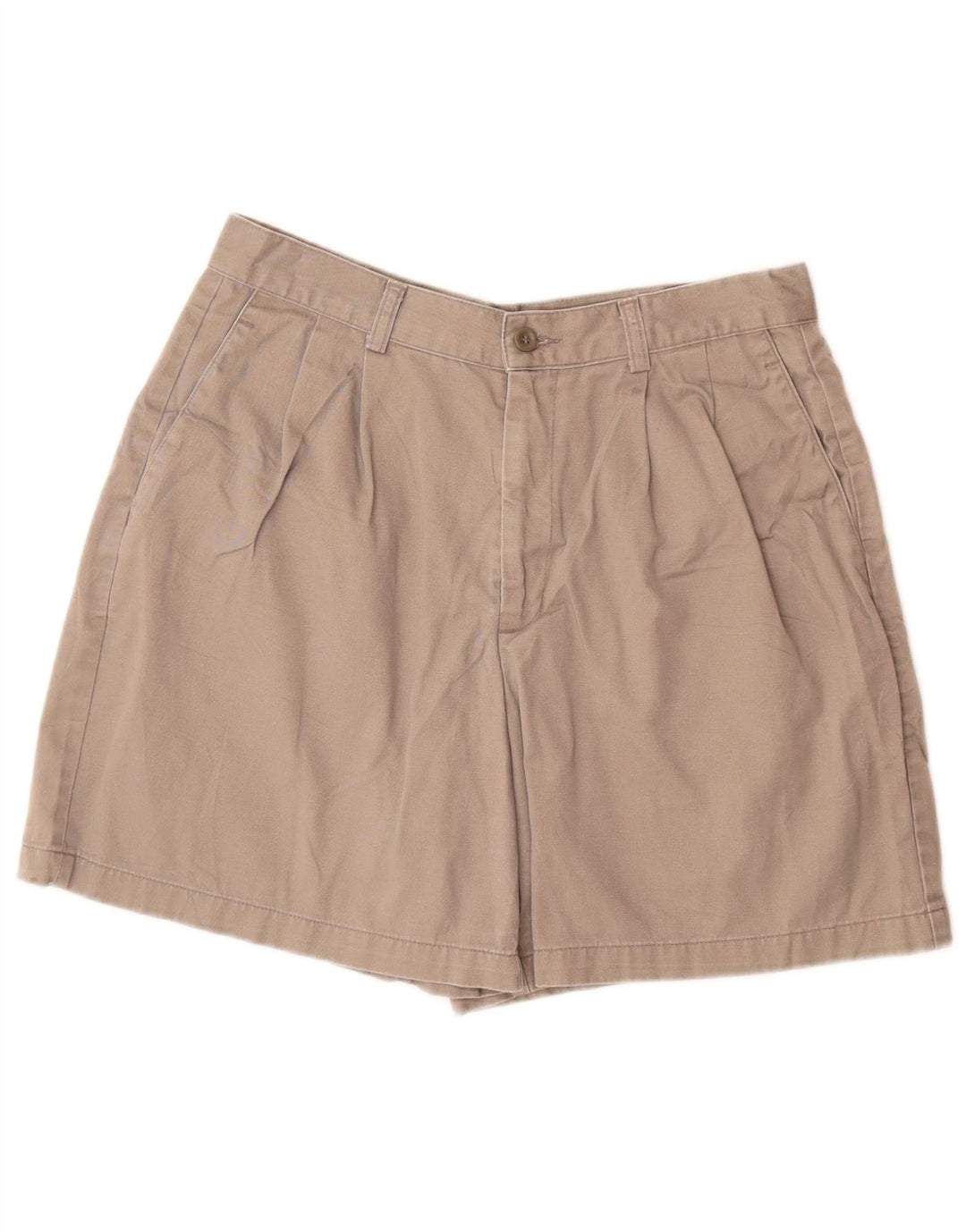 DOCKERS Damen-Chinoshorts mit hoher Taille und Pegged, US-Größe 12, Größe L, W28, graue Baumwolle