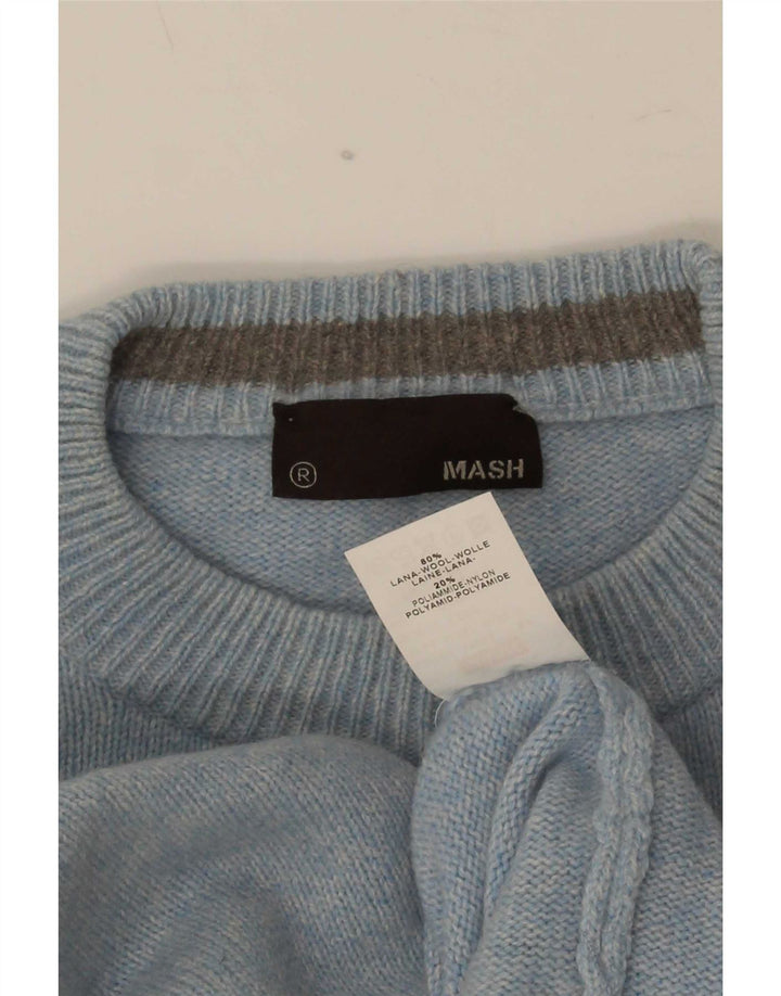 Mash Herren-Pullover mit Rundhalsausschnitt, 2XL, blaue Wolle