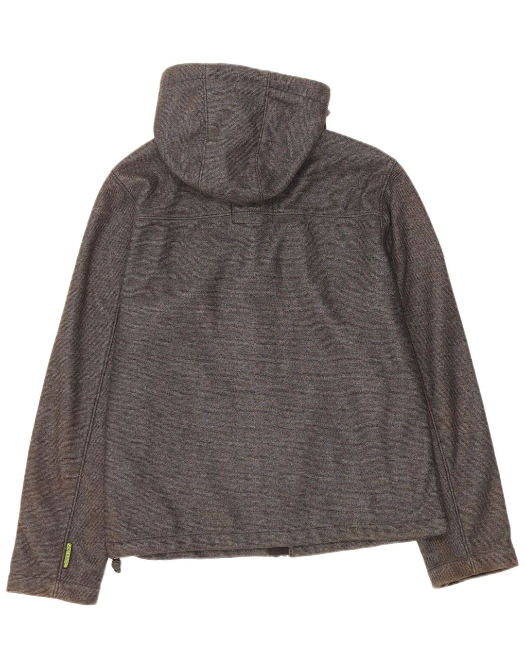 Superdry Herren-Windbreakerjacke mit Kapuze, UK 38, mittelgraues Polyester