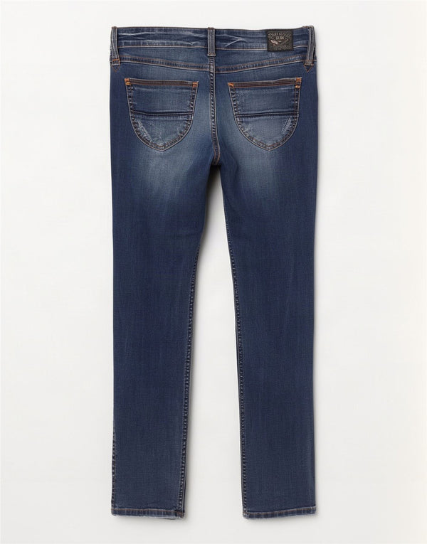 Tommy Hilfiger Damen Slim Jeans W32 L32 Marineblau Baumwolle