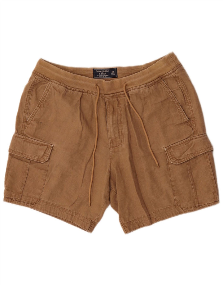 Abercrombie & Fitch Herren Cargoshorts Medium W32 Braunes Leinen