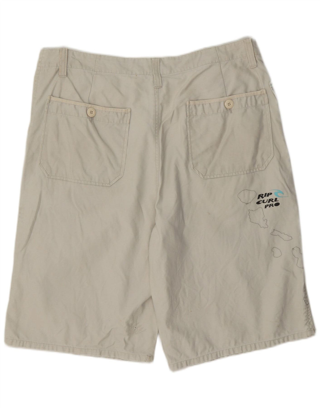 Rip Curl Herren Graphic Casual Shorts W34 Large Beige Baumwolle