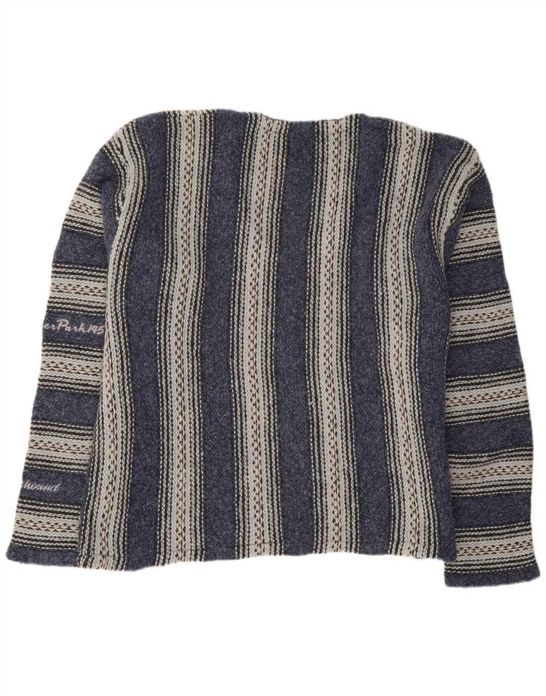 Foxhound Herren-Pullover mit V-Ausschnitt, groß, marineblau gestreift