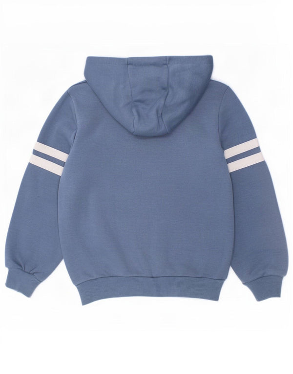 Ellesse Jungen-Pullover mit grafischem Kapuzenpullover, 6–7 Jahre, blaue Farbblock-Baumwolle