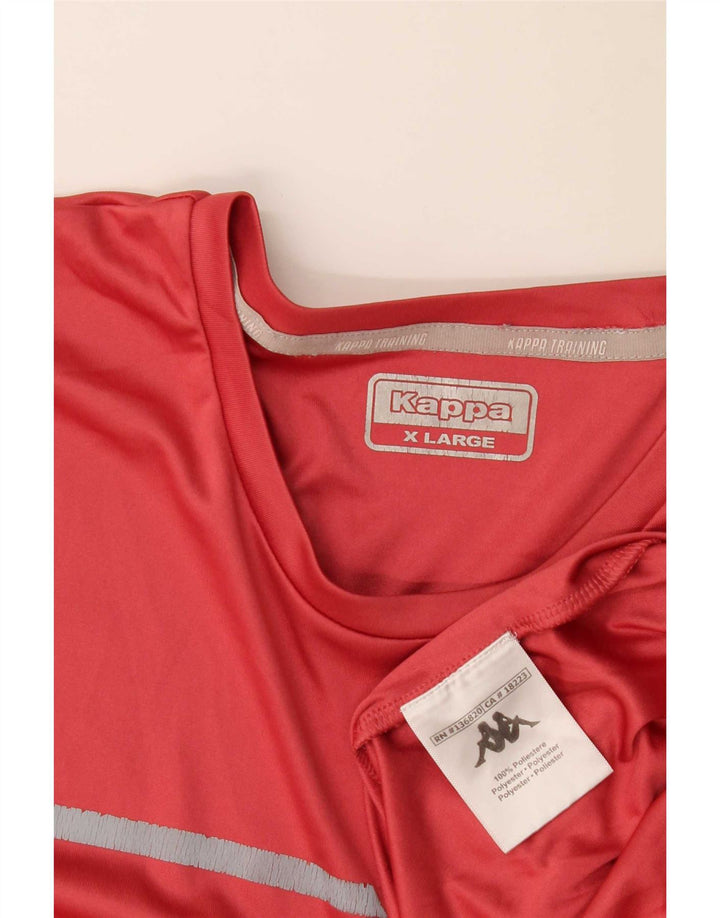 Kappa Herren T-Shirt Top XL Rot Polyester
