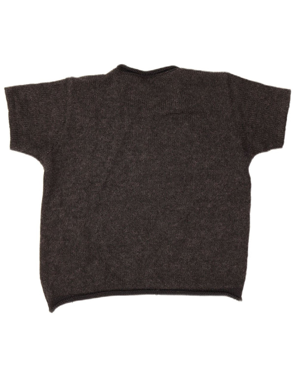 Les Copains Crop Pullover für Mädchen mit Rundhalsausschnitt, 15–16 Jahre, Grau