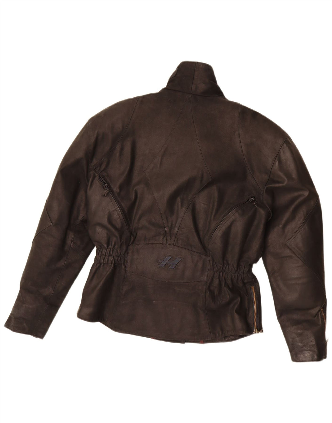 Held Damen Leder Bikerjacke UK 12 Mittelschwarzes Leder