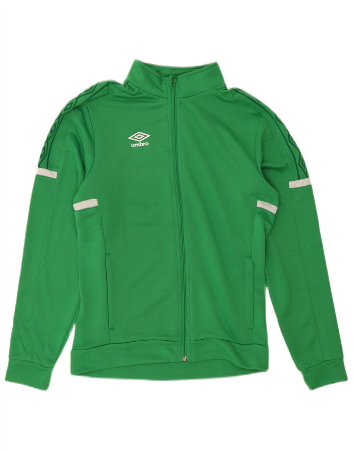 Umbro Jungen Grafik-Trainingsanzug-Top-Jacke, 13–14 Jahre, XL, grünes Polyester