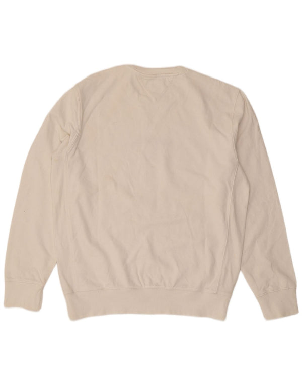 Tommy Hilfiger Herren-Sweatshirt mit Grafik, reguläre Passform, Größe L, Weiß