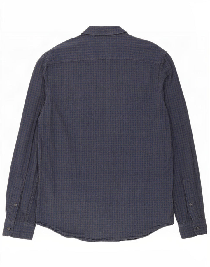 Jack Wills Slim-Fit-Hemd für Herren aus mittelblauer Gingham-Baumwolle in Marineblau