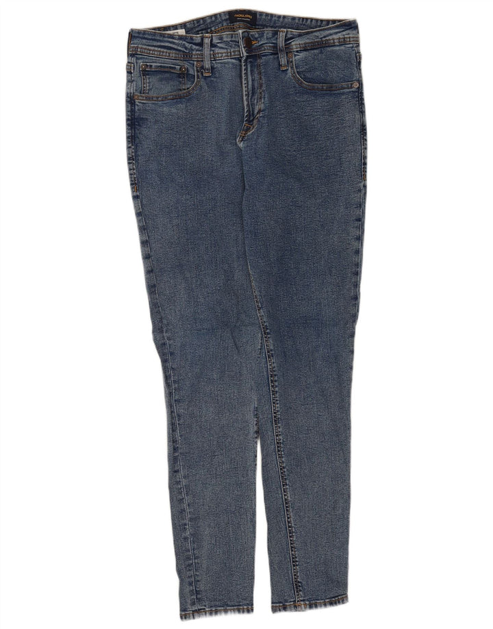 JACK & JONES Herren Slim Jeans W33 L32 Blaue Baumwolle
