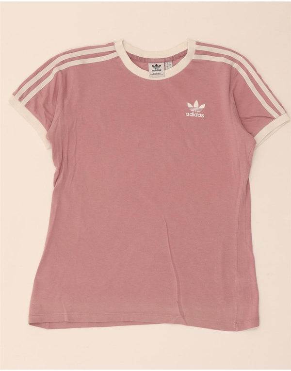 Adidas Damen T-Shirt Top UK 12 Mittelrosa