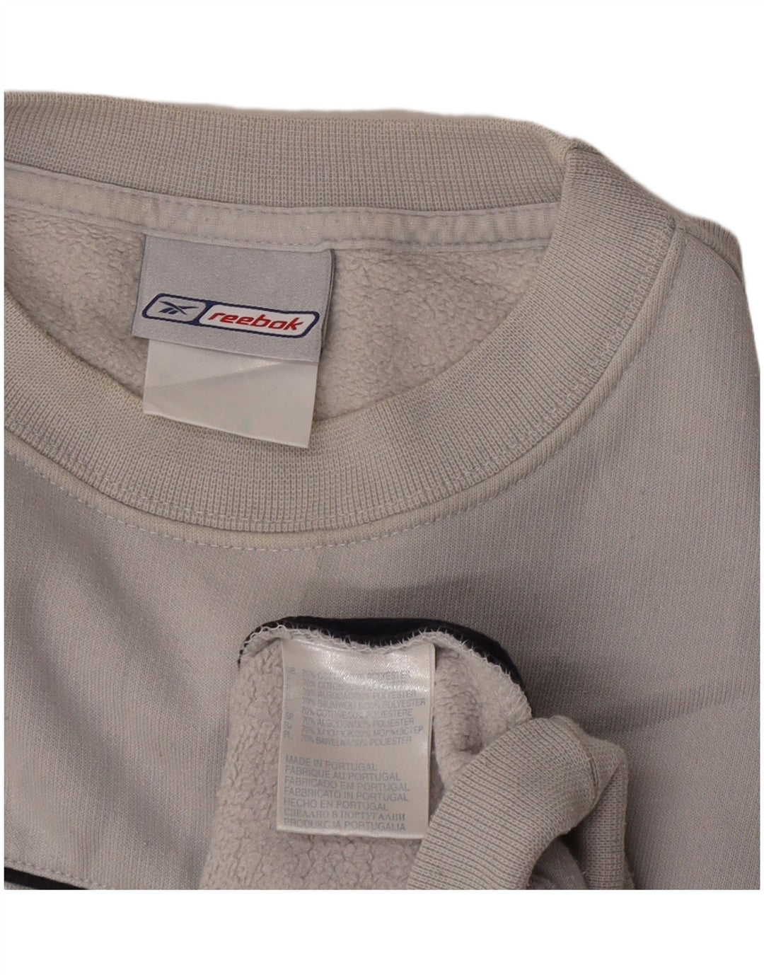 Reebok Herren Graphic Sweatshirt Pullover XL Grau Colourblock Baumwolle