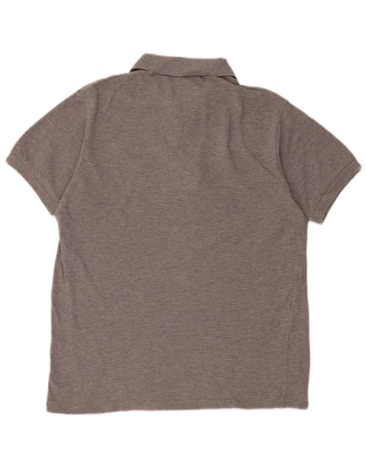 Lacoste Herren-Poloshirt, Größe 3, klein, graue Baumwolle