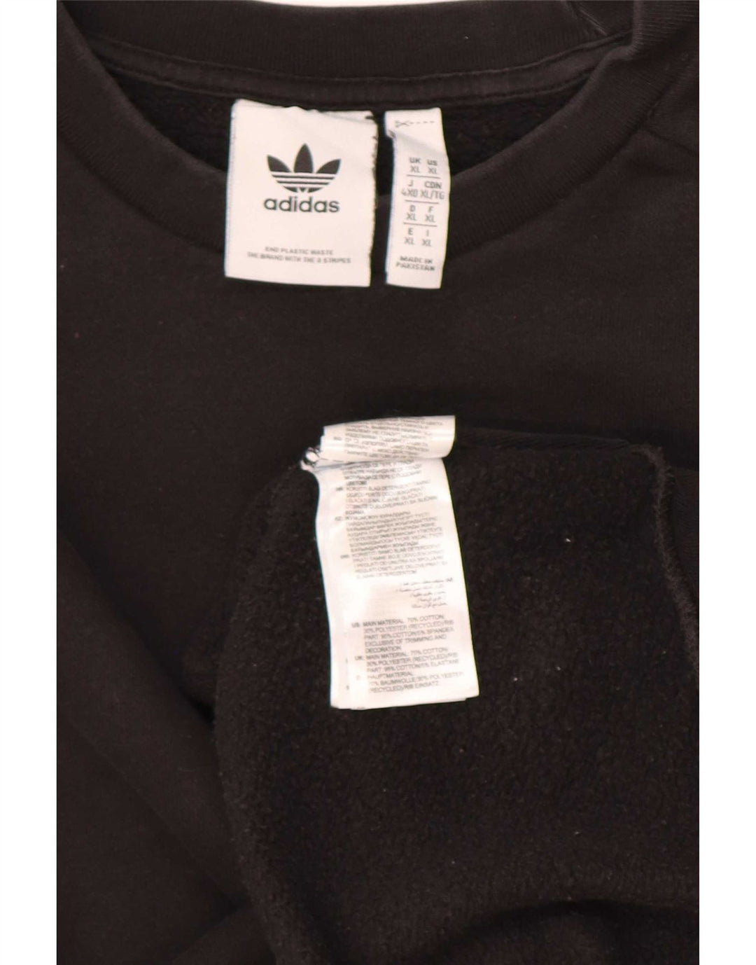 Adidas Herren Sweatshirt Pullover XL Schwarz Baumwolle