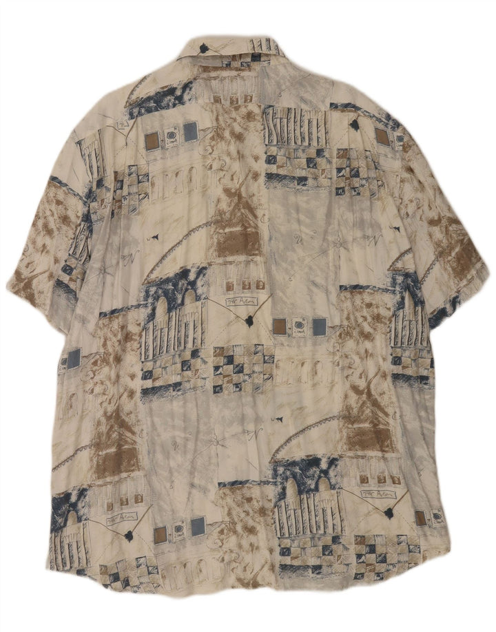 Aster Herren Kurzarmhemd XL Beige Patchwork