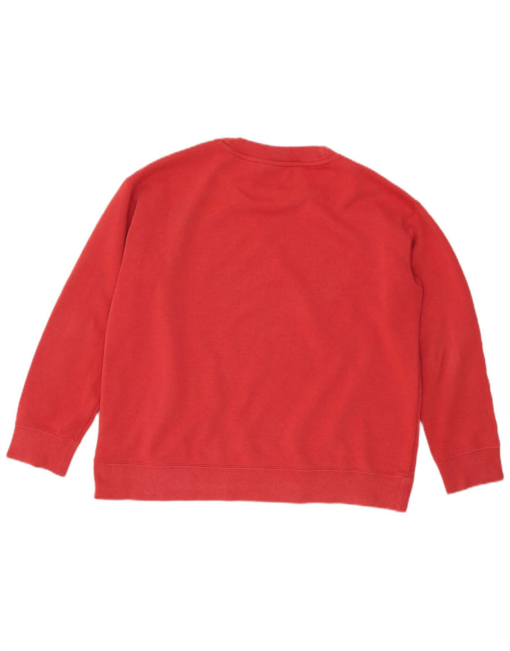 ADIDAS Damen-Sweatshirt in Übergröße, Größe UK 12, mittelrot, Baumwolle