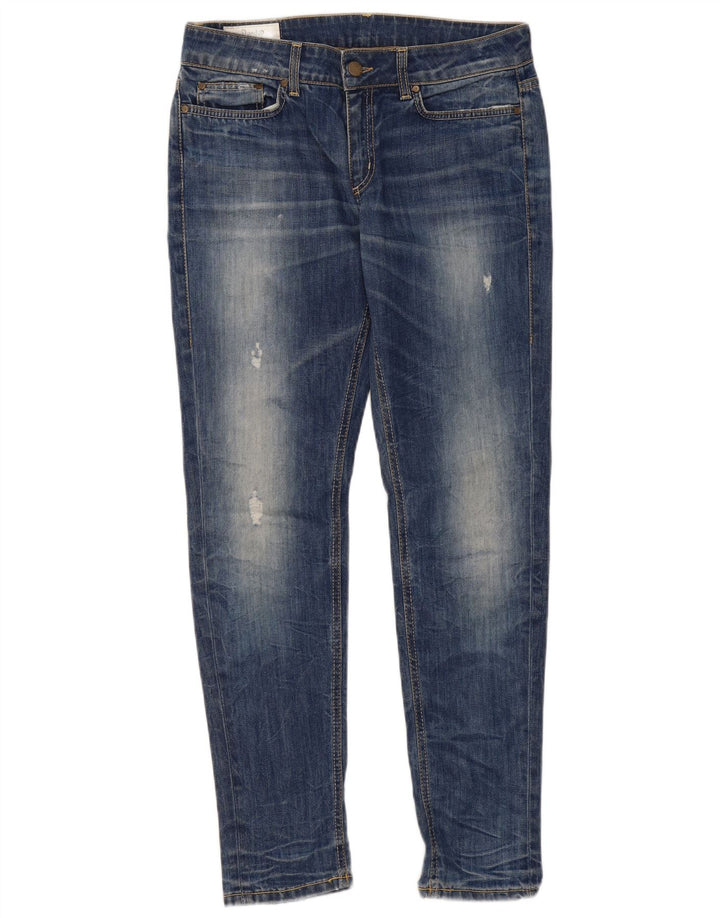 Dondup Damen Slim Jeans W34 L31 Blaue Baumwolle