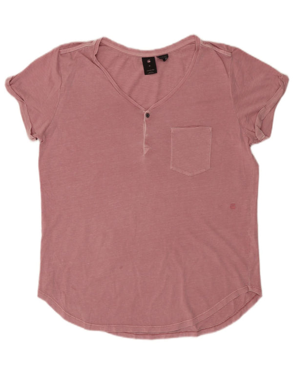 G-STAR Damen T-Shirt Top UK 14 Mittelrosa