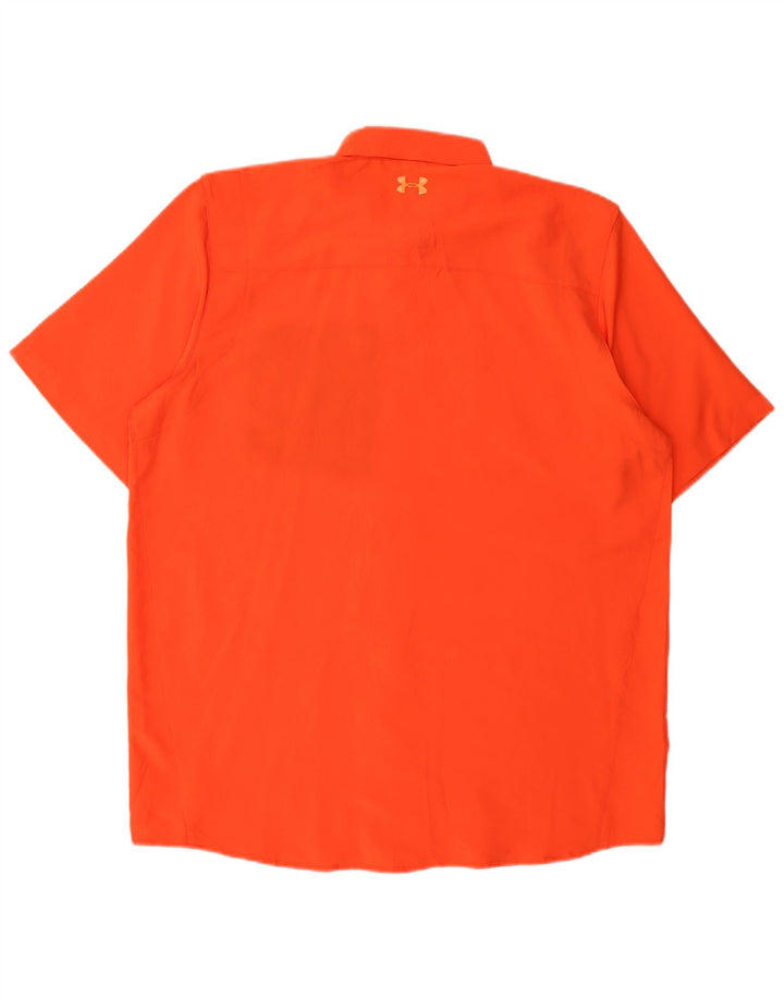 UNDER ARMOUR Herren Heat Gear Kurzarmshirt Large Orange Polyester